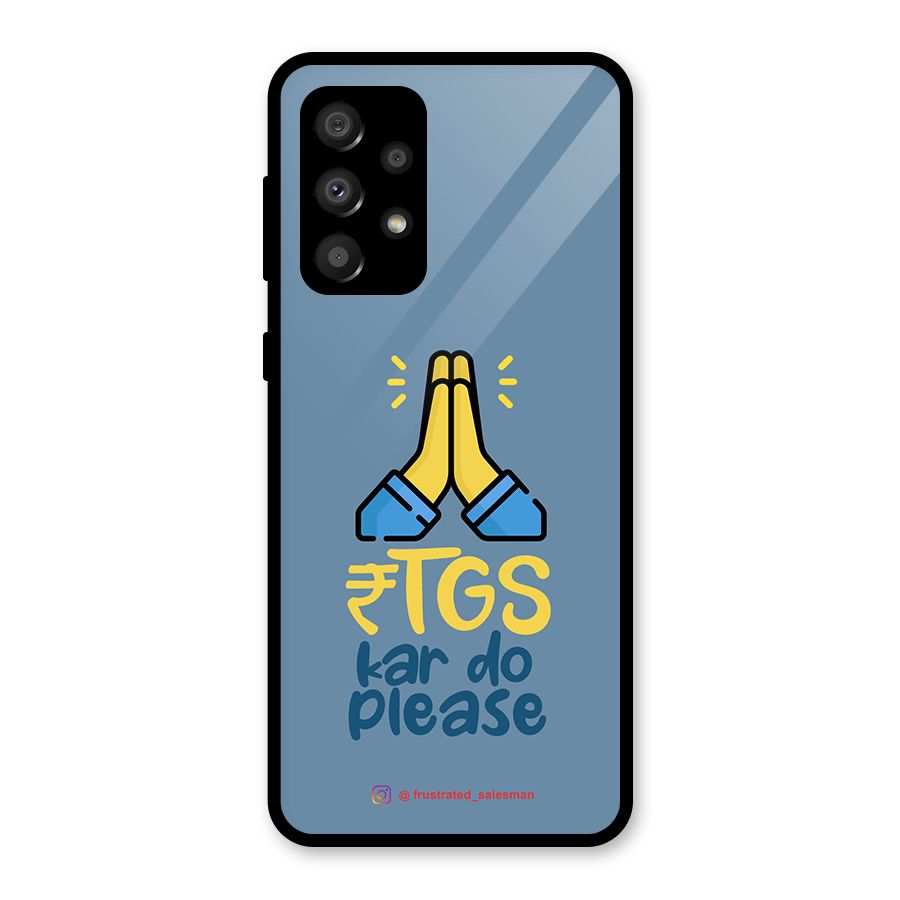 RTGS Kar Do Please SteelBlue Glass Back Case for Galaxy A32