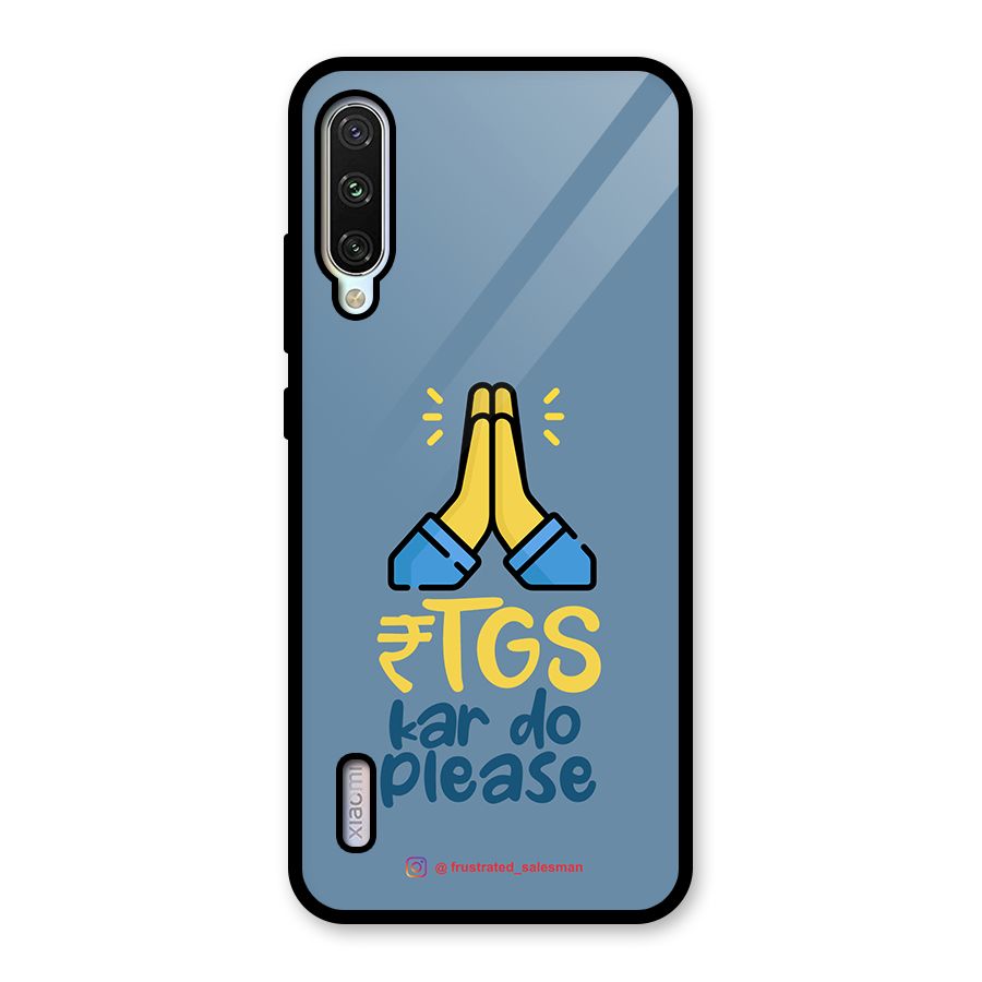 RTGS Kar Do Please SteelBlue Glass Back Case for Mi A3