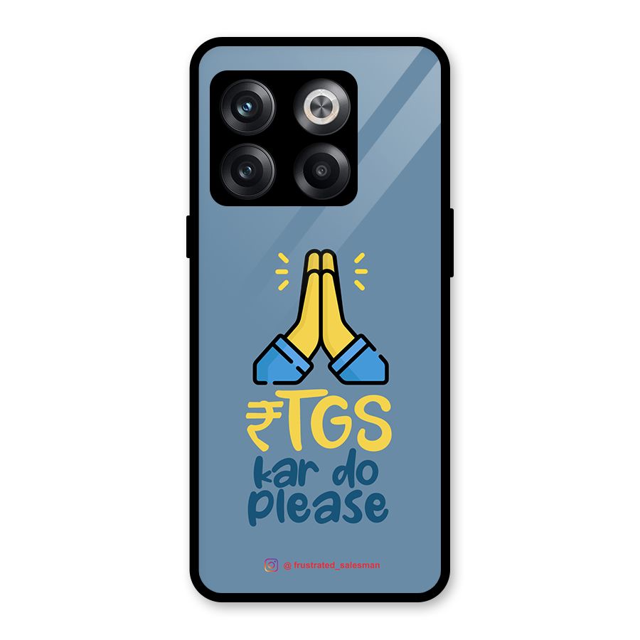 RTGS Kar Do Please SteelBlue Glass Back Case for OnePlus 10T