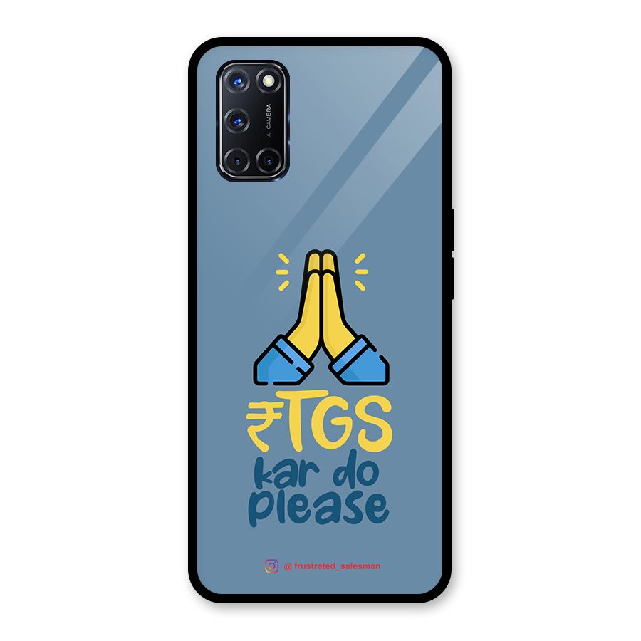 RTGS Kar Do Please SteelBlue Glass Back Case for Oppo A52