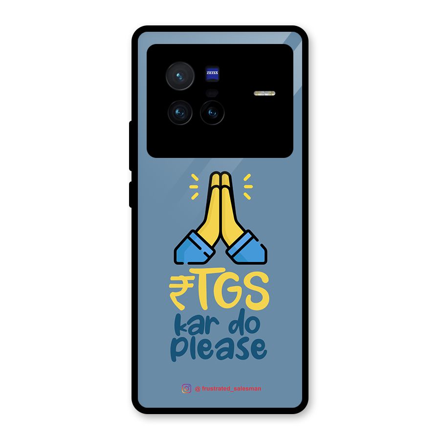 RTGS Kar Do Please SteelBlue Glass Back Case for Vivo X80