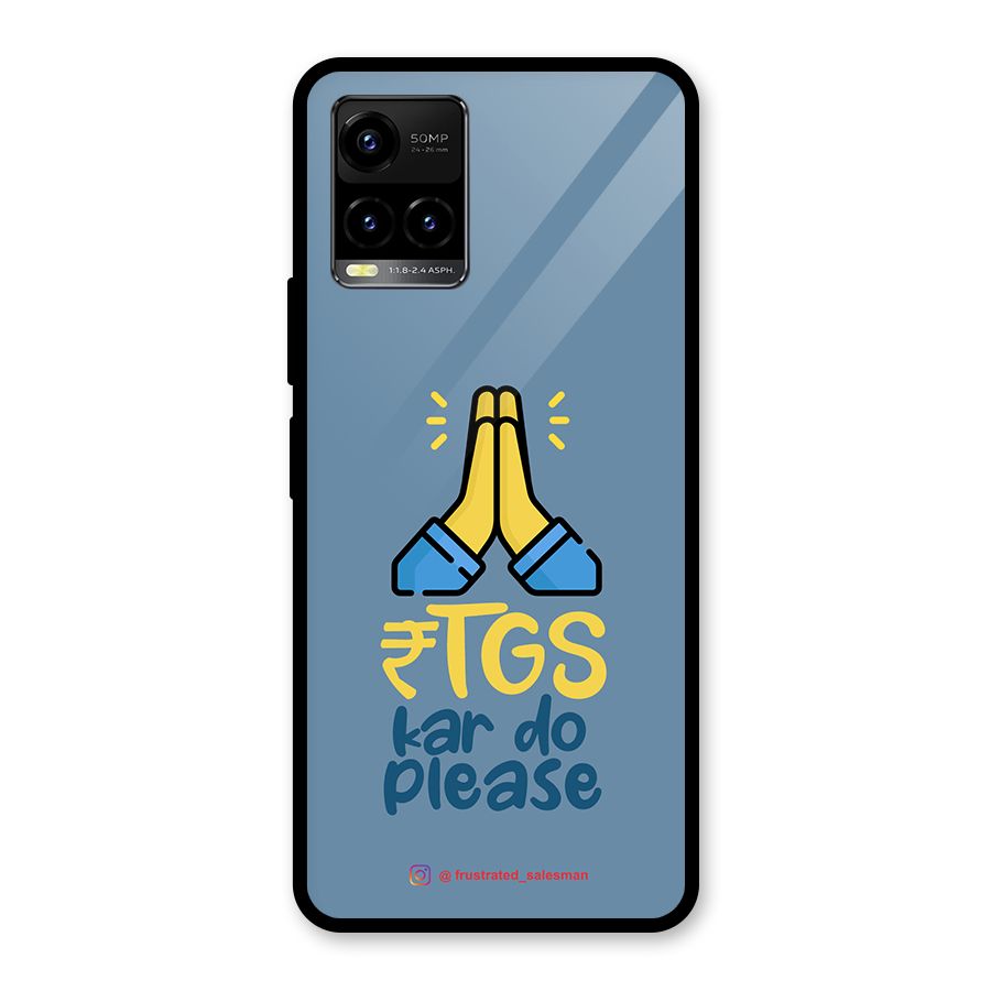 RTGS Kar Do Please SteelBlue Glass Back Case for Vivo Y21T