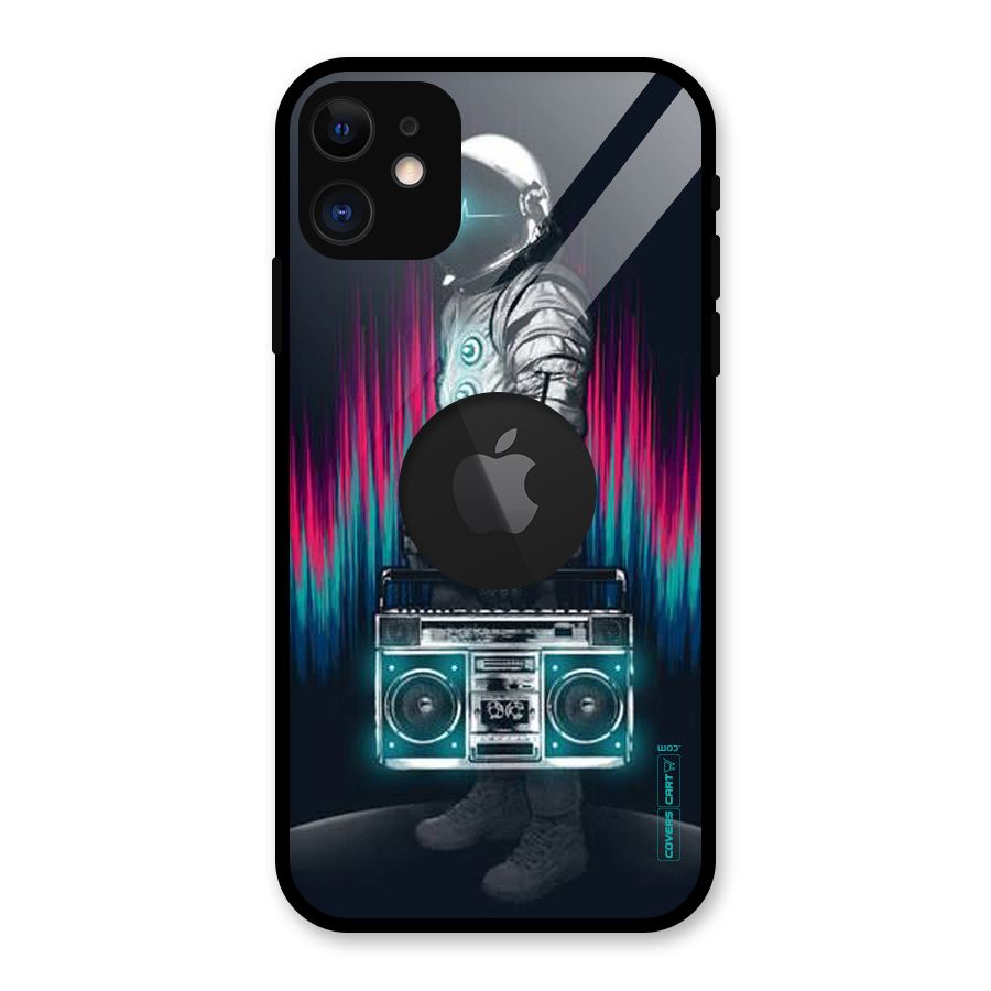 Radio Man Glass Back Case for iPhone 11 Logo Cut