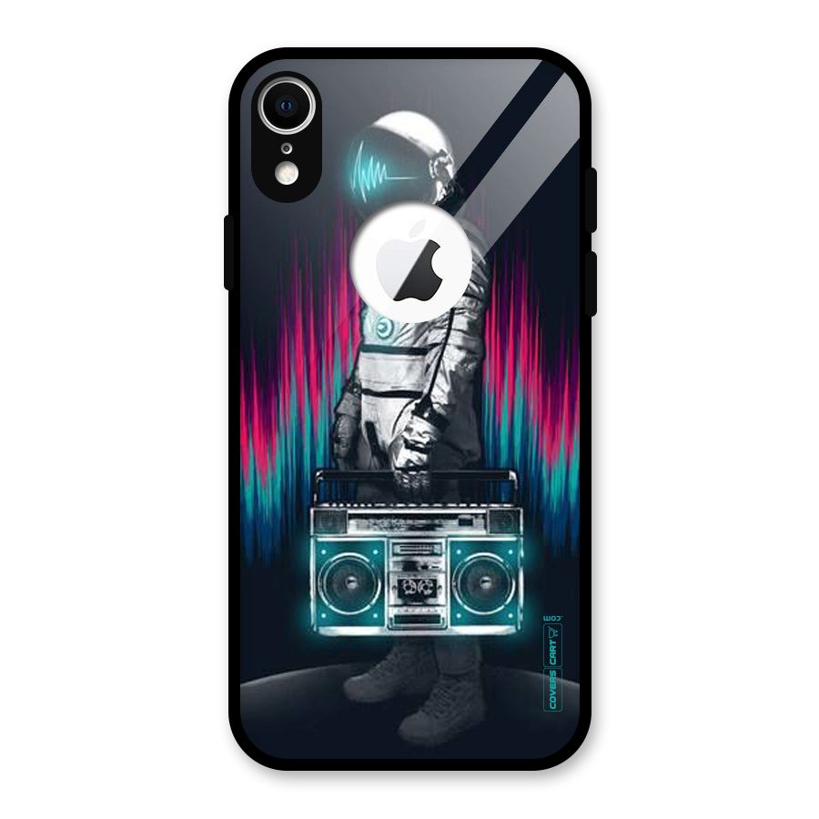 Radio Man Glass Back Case for iPhone XR Logo Cut