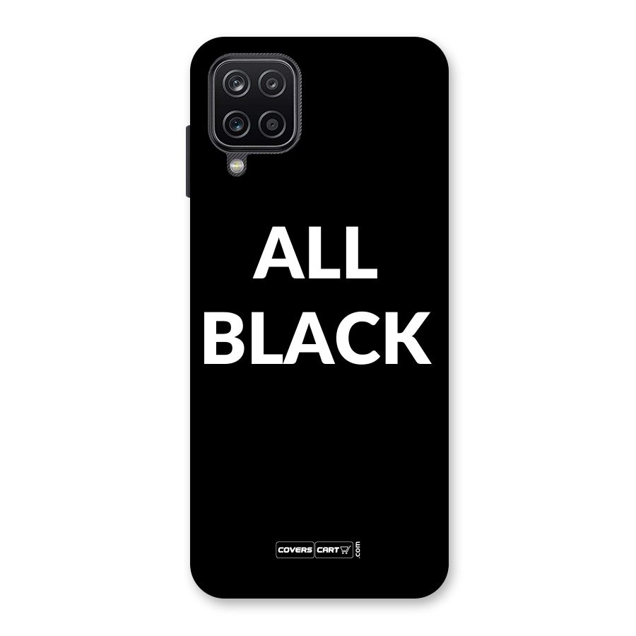 Raftaar All Black Back Case for Galaxy A12