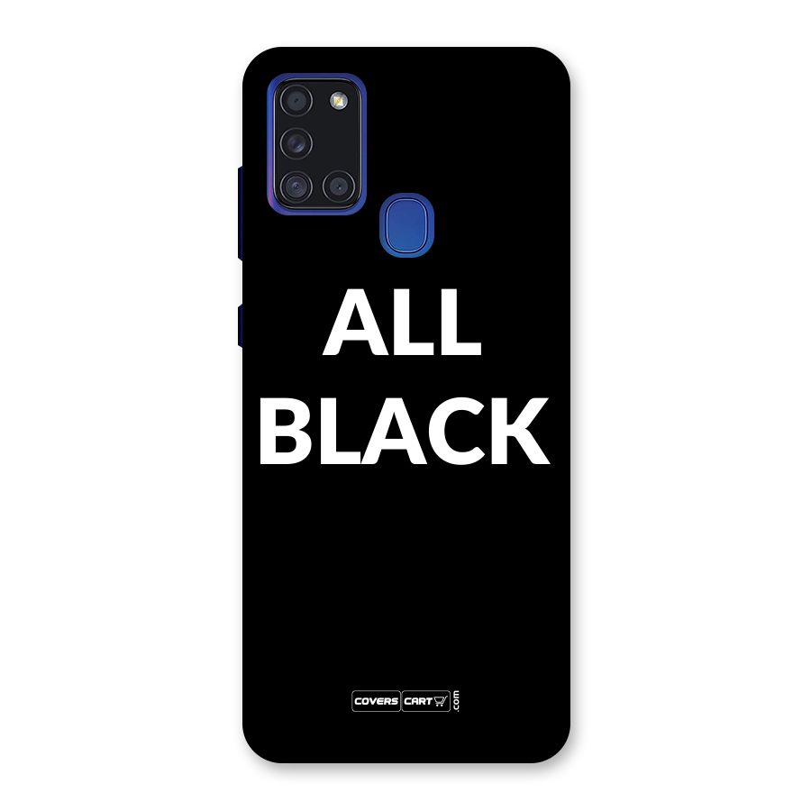 Raftaar All Black Back Case for Galaxy A21s