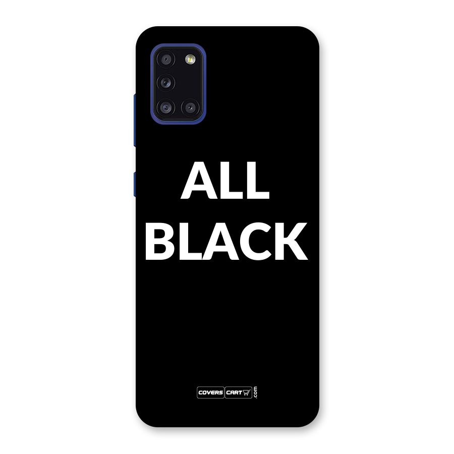 Raftaar All Black Back Case for Galaxy A31