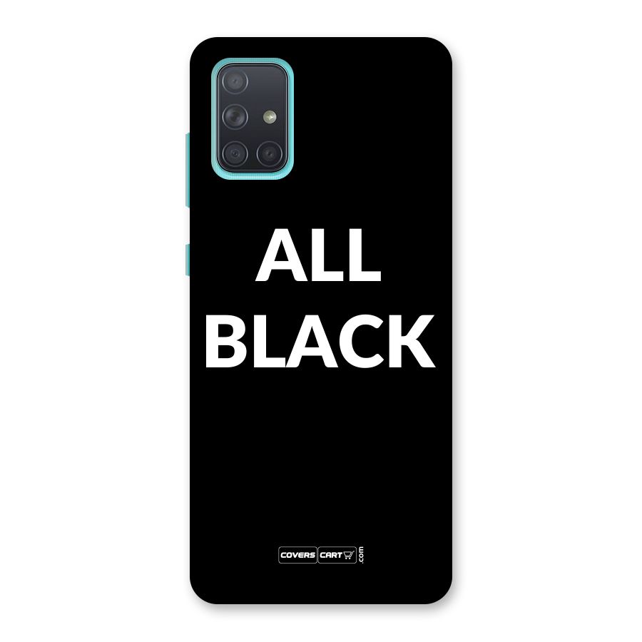 Raftaar All Black Back Case for Galaxy A71