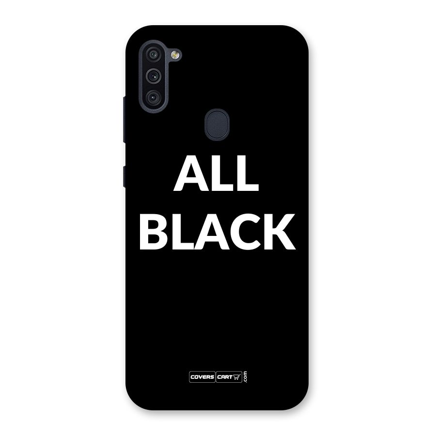Raftaar All Black Back Case for Galaxy M11