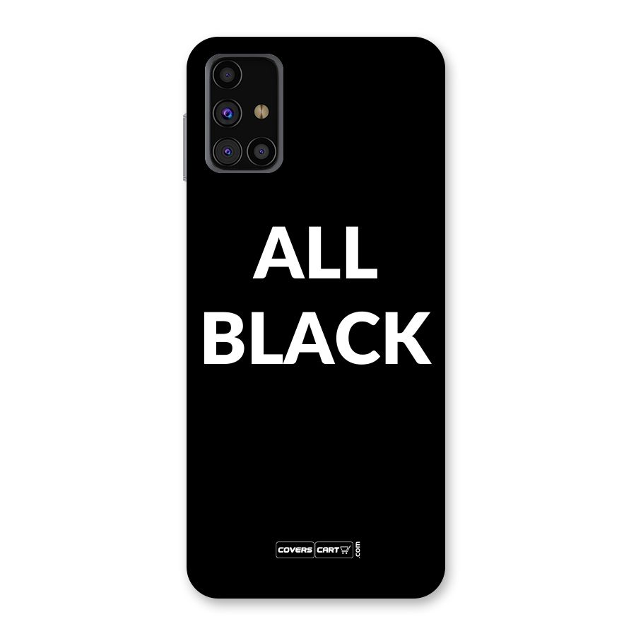 Raftaar All Black Back Case for Galaxy M31s