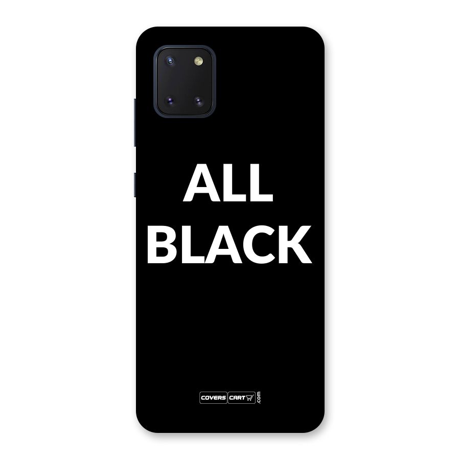 Raftaar All Black Back Case for Galaxy Note 10 Lite