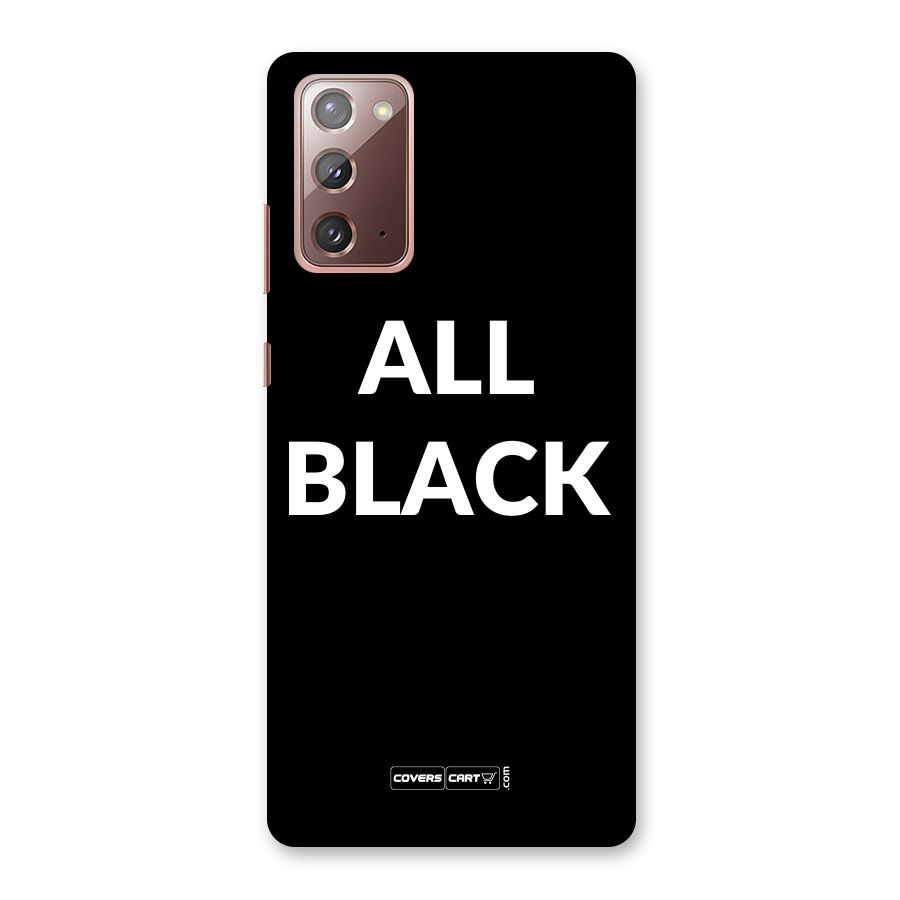 Raftaar All Black Back Case for Galaxy Note 20