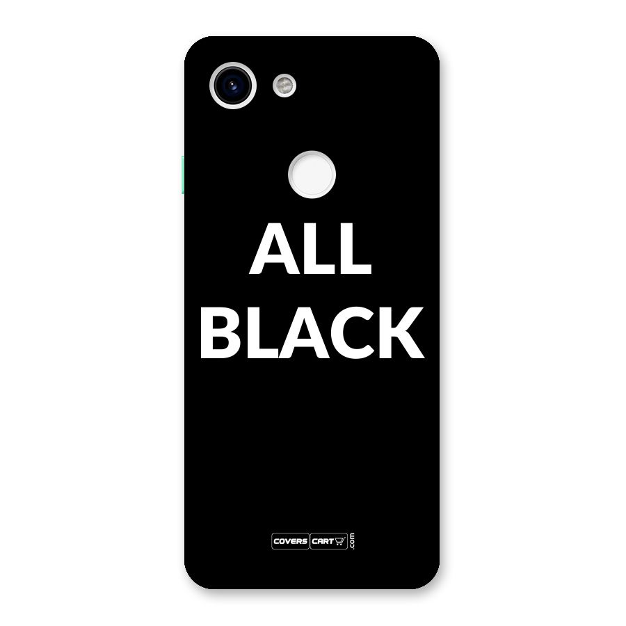 Raftaar All Black Back Case for Google Pixel 3