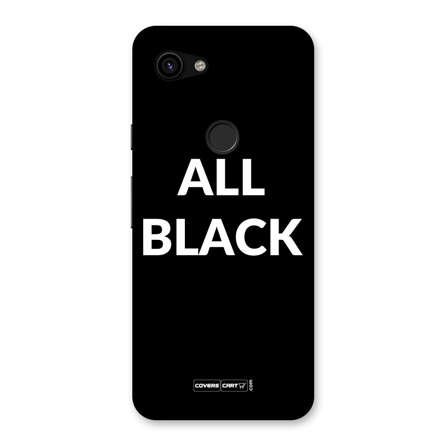 Raftaar All Black Back Case for Google Pixel 3a