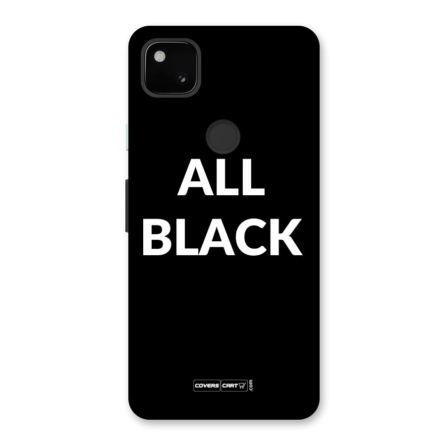 Raftaar All Black Back Case for Google Pixel 4a