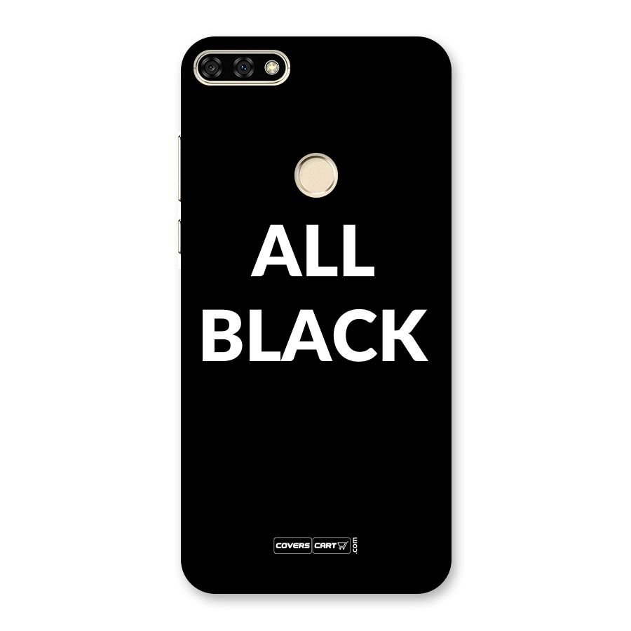 Raftaar All Black Back Case for Honor 7A