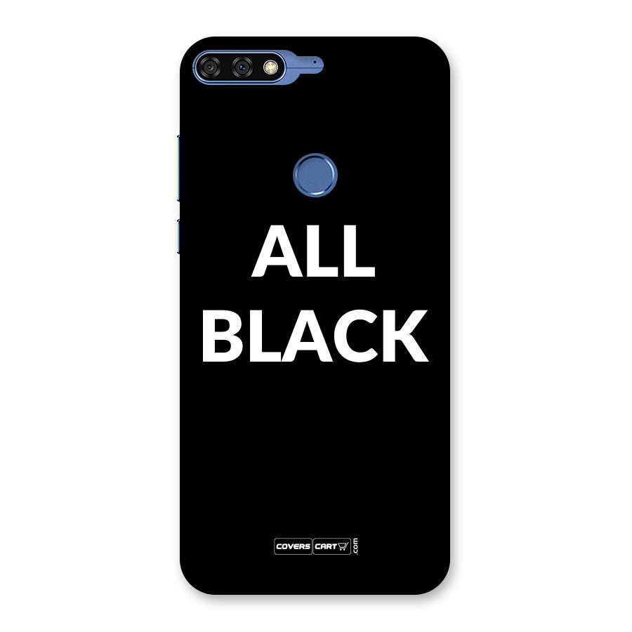 Raftaar All Black Back Case for Honor 7C