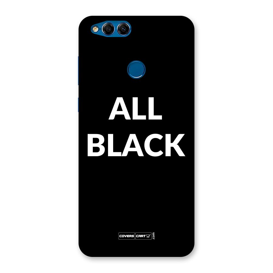Raftaar All Black Back Case for Honor 7X