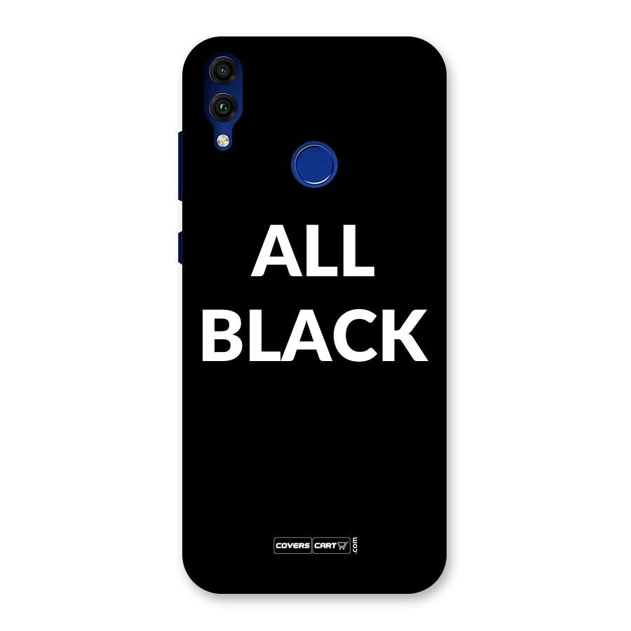 Raftaar All Black Back Case for Honor 8C