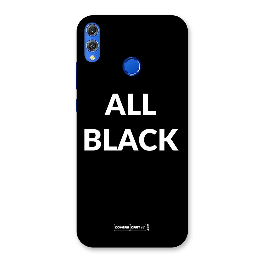 Raftaar All Black Back Case for Honor 8X