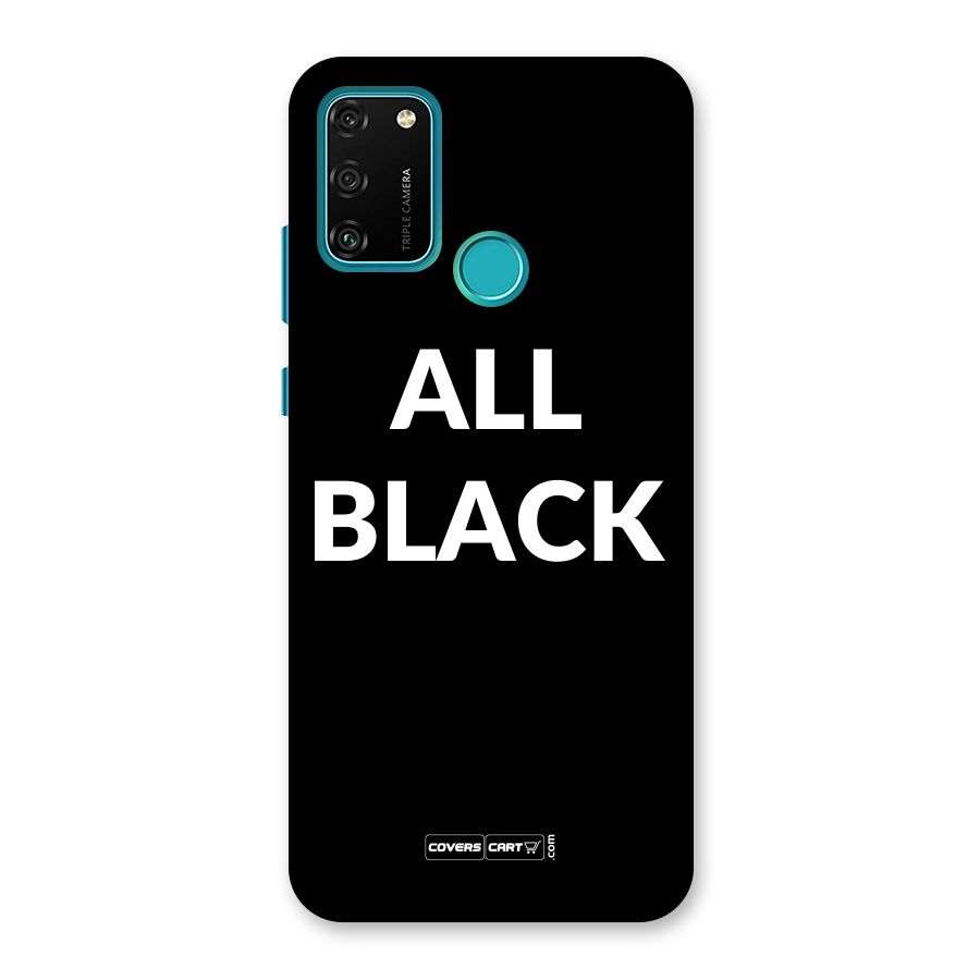 Raftaar All Black Back Case for Honor 9A
