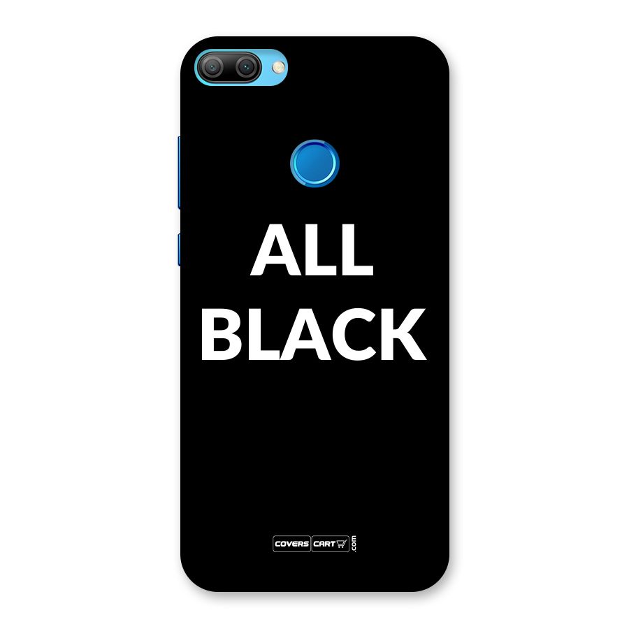 Raftaar All Black Back Case for Honor 9N