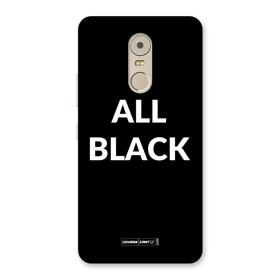 Raftaar All Black Back Case for Lenovo K6 Note