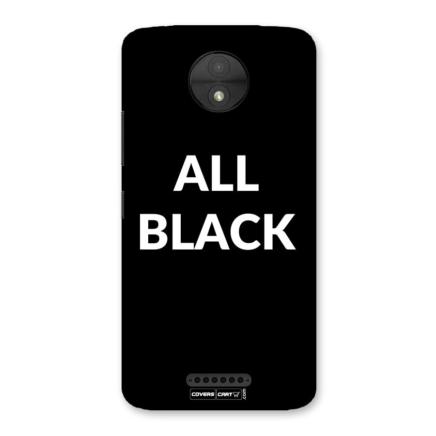 Raftaar All Black Back Case for Moto C
