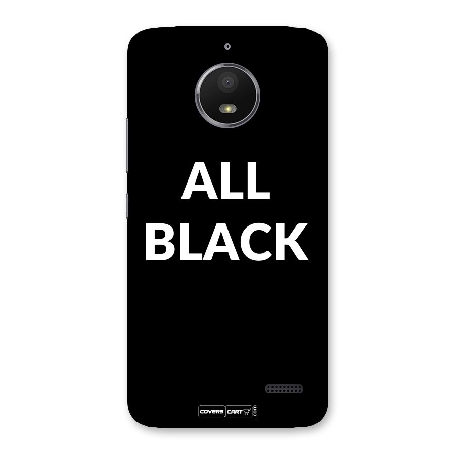 Raftaar All Black Back Case for Moto E4