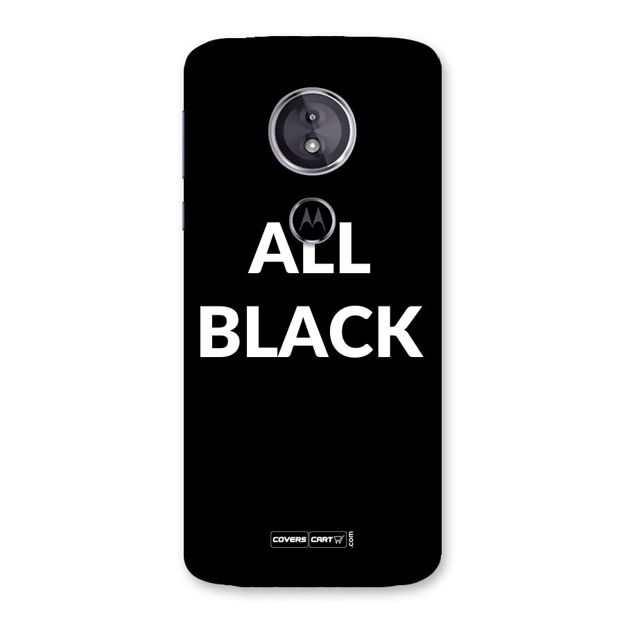 Raftaar All Black Back Case for Moto E5