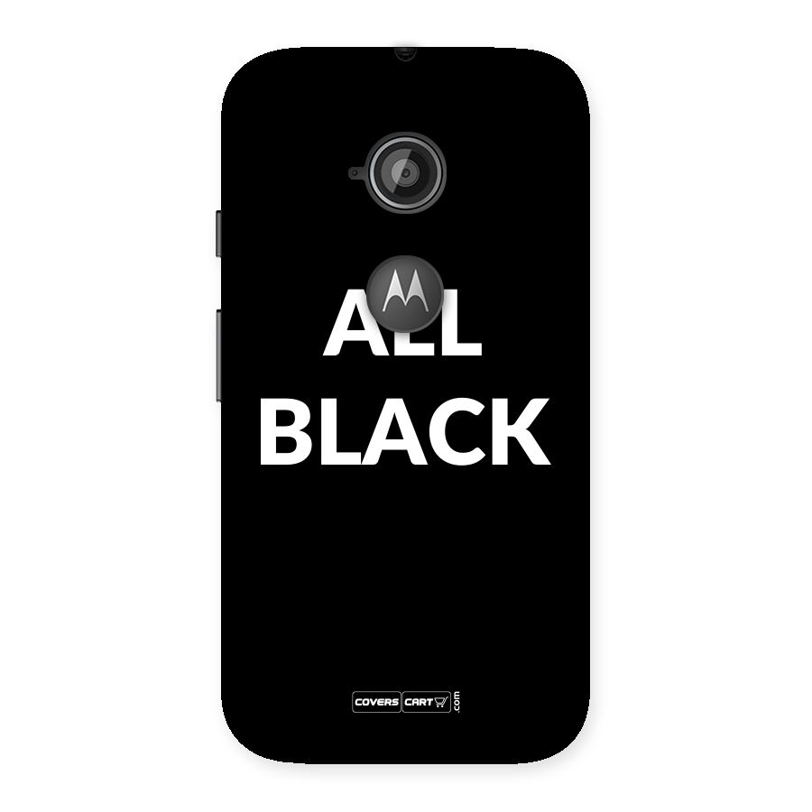 Raftaar All Black Back Case for Moto E 2nd Gen