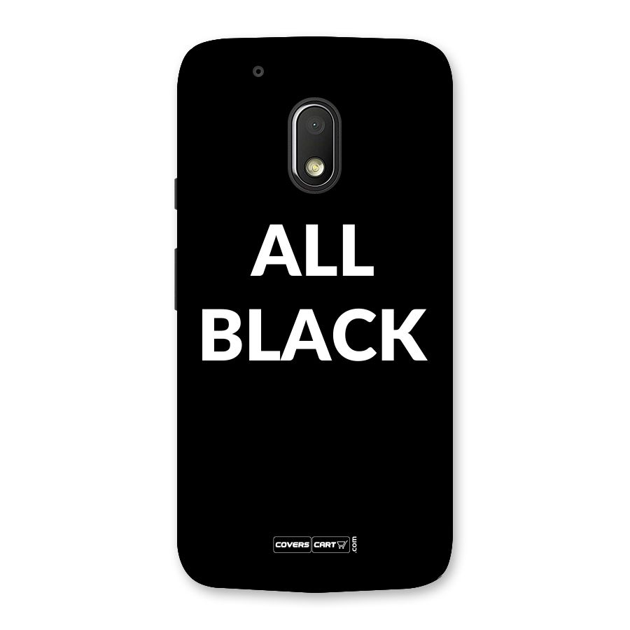 Raftaar All Black Back Case for Moto G4 Play