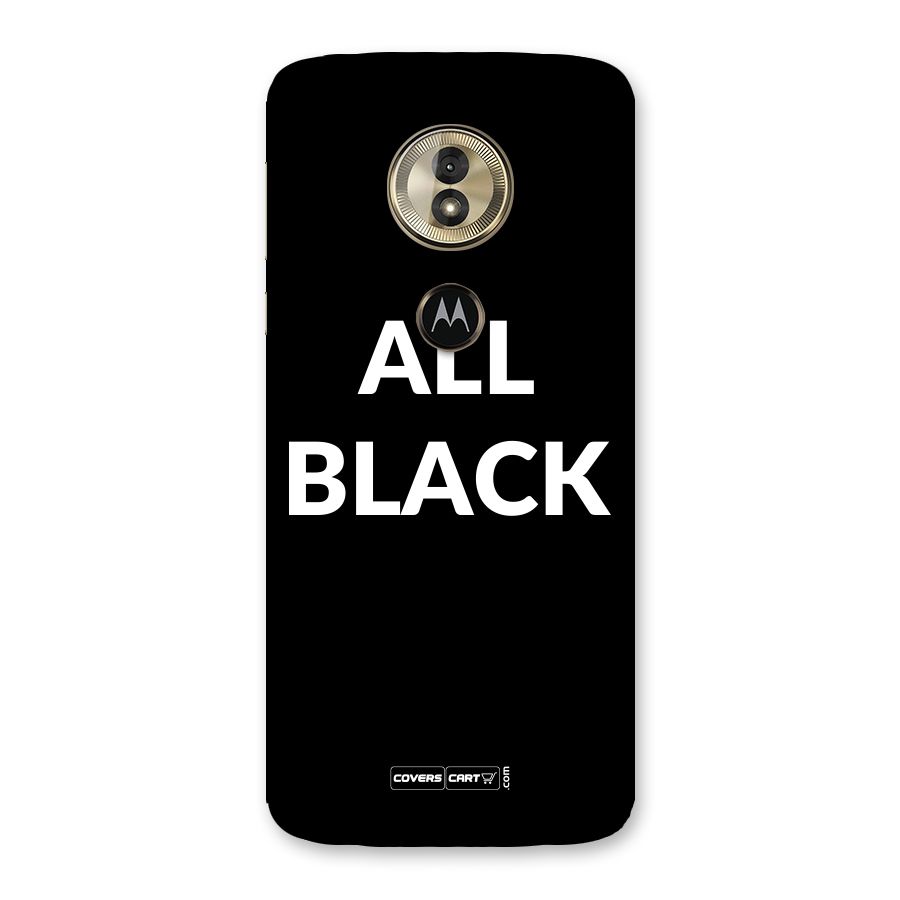 Raftaar All Black Back Case for Moto G6 Play