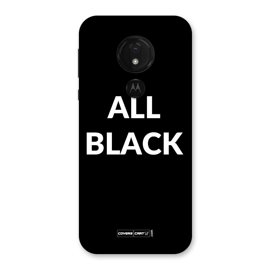 Raftaar All Black Back Case for Moto G7 Power