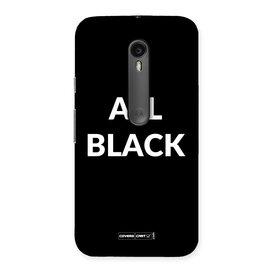 Raftaar All Black Back Case for Moto G Turbo