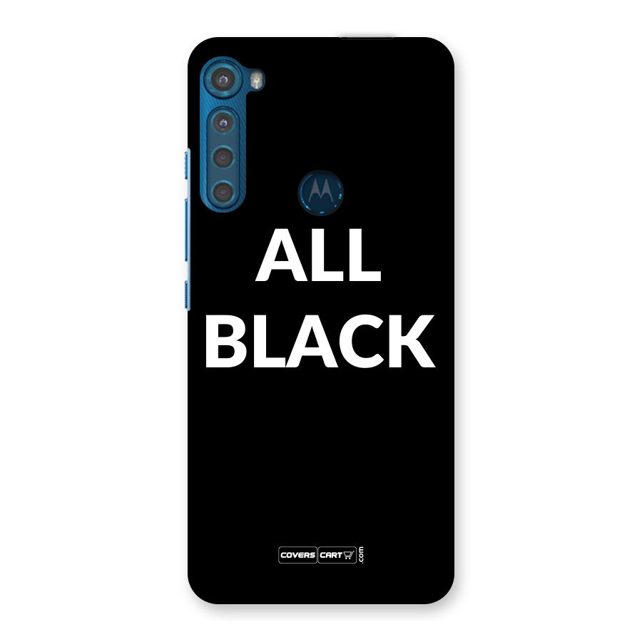 Raftaar All Black Back Case for Motorola One Fusion Plus