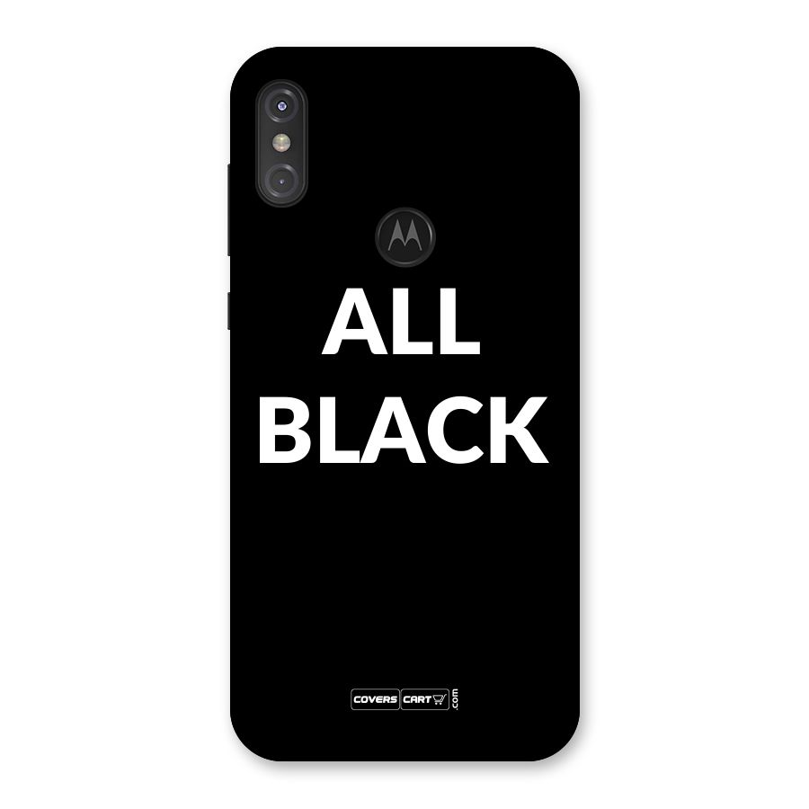 Raftaar All Black Back Case for Motorola One Power