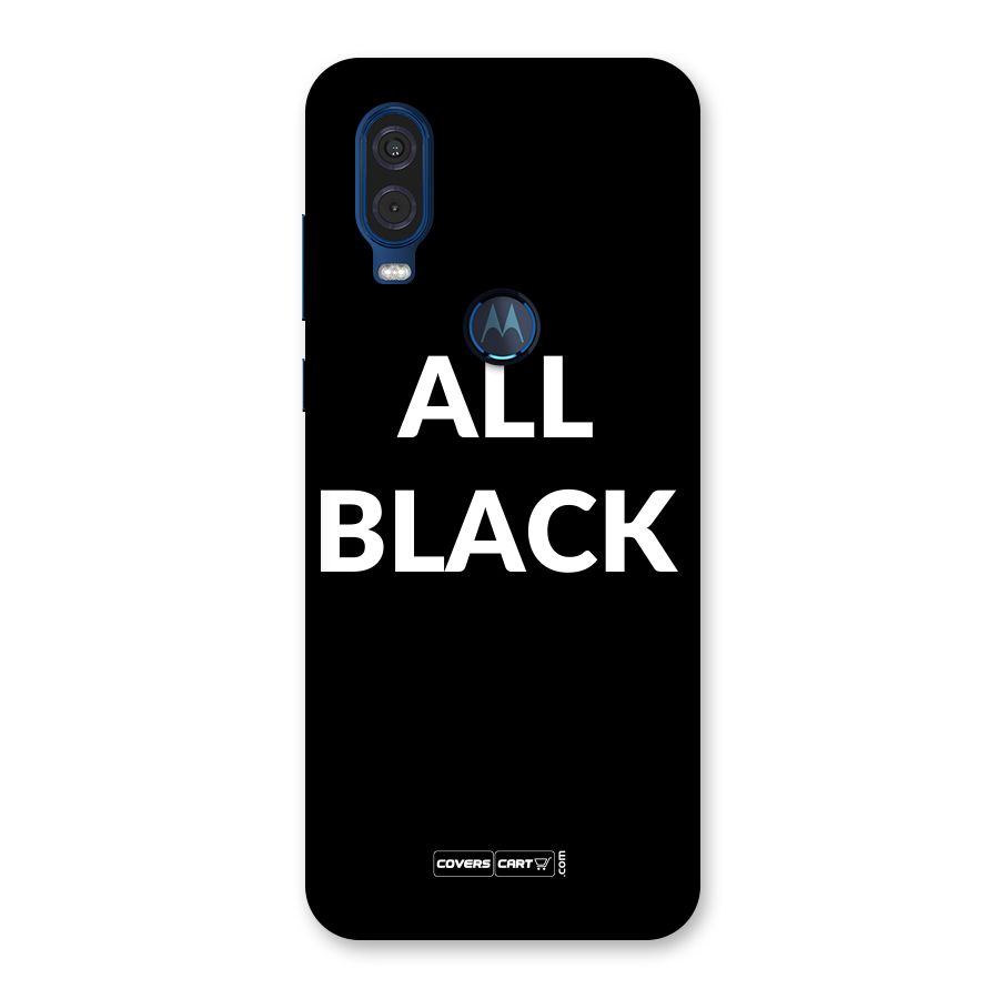 Raftaar All Black Back Case for Motorola One Vision