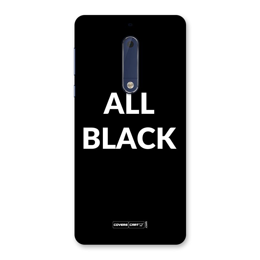 Raftaar All Black Back Case for Nokia 5