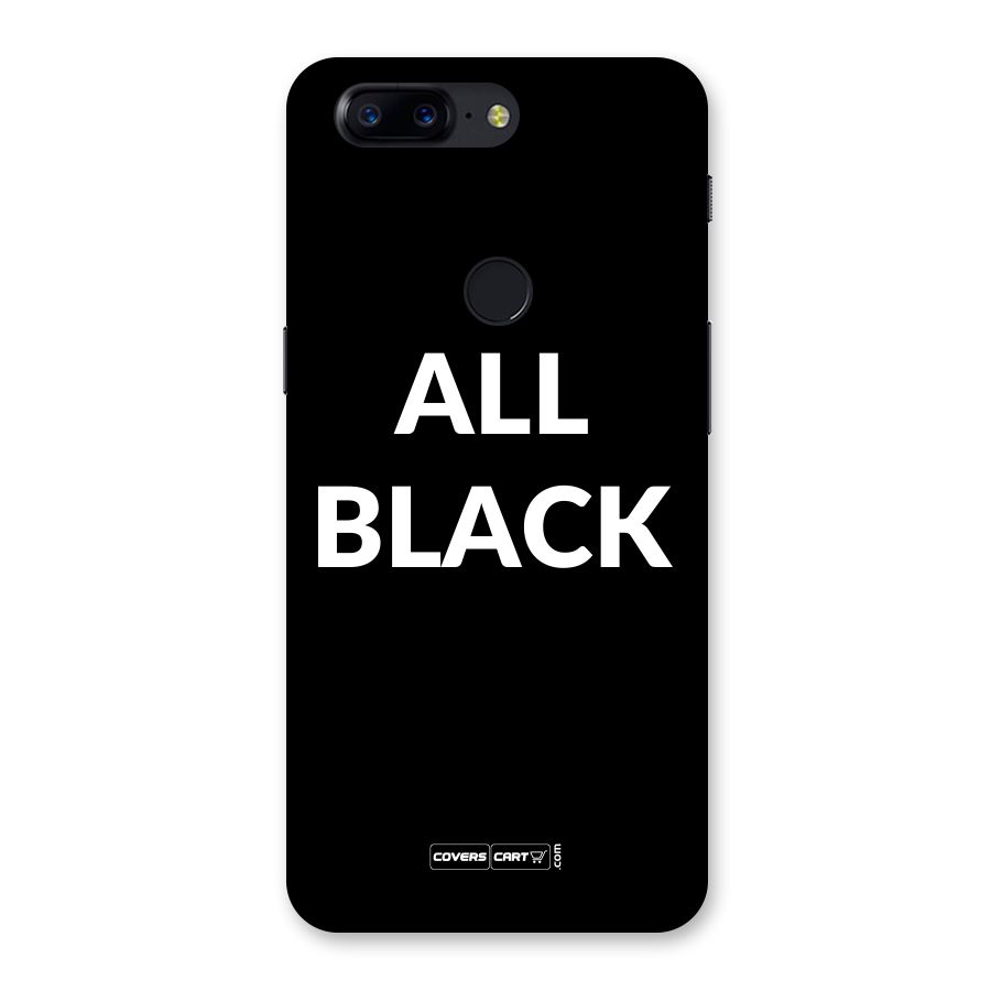 Raftaar All Black Back Case for OnePlus 5T