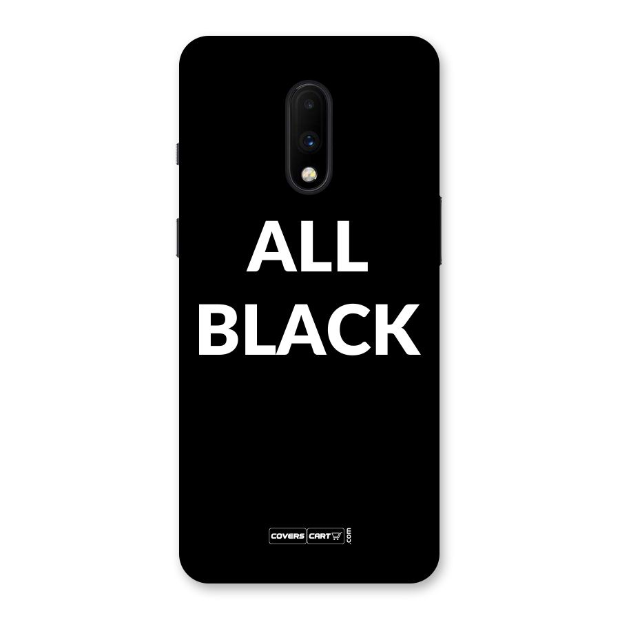 Raftaar All Black Back Case for OnePlus 7