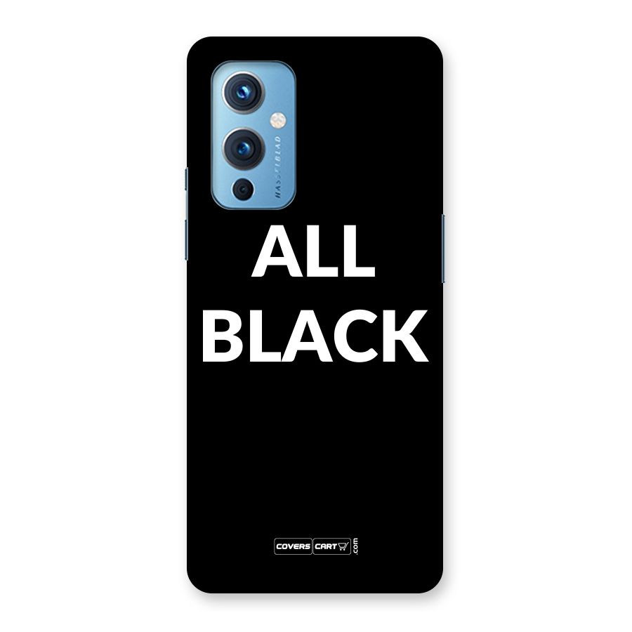 Raftaar All Black Back Case for OnePlus 9
