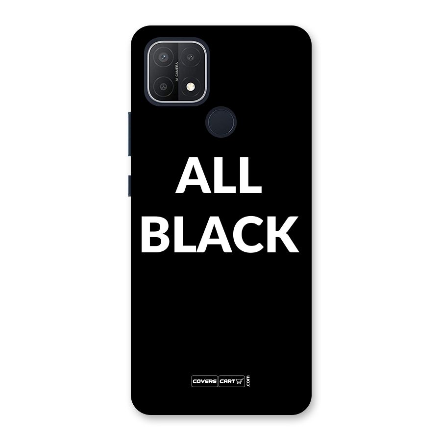 Raftaar All Black Back Case for Oppo A15