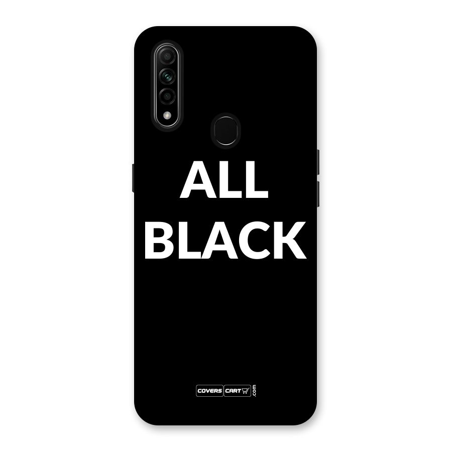 Raftaar All Black Back Case for Oppo A31