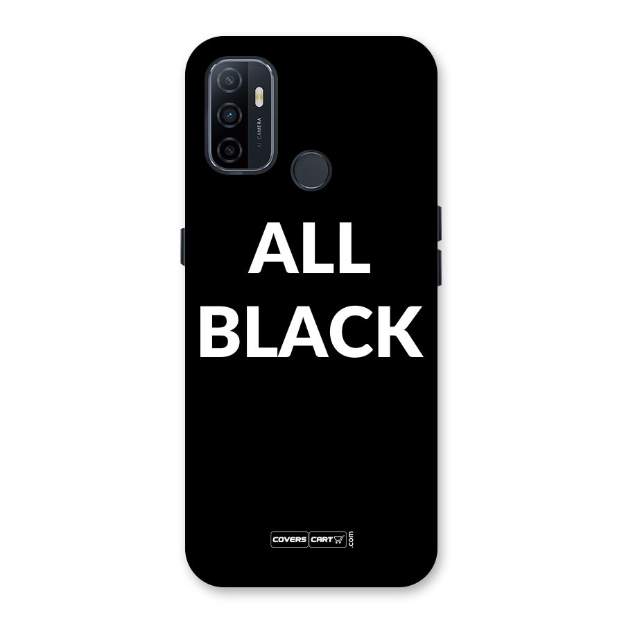 Raftaar All Black Back Case for Oppo A32