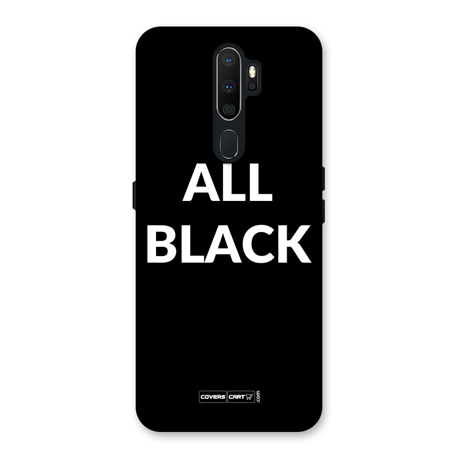 Raftaar All Black Back Case for Oppo A5 (2020)