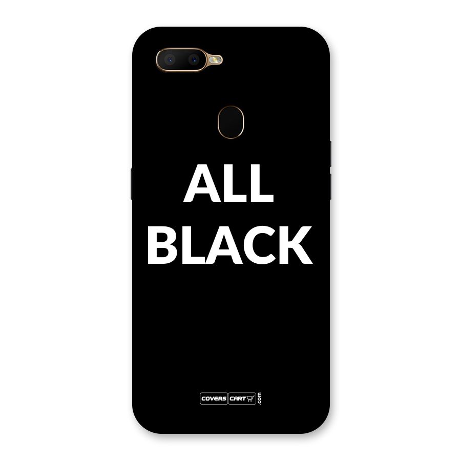 Raftaar All Black Back Case for Oppo A5s