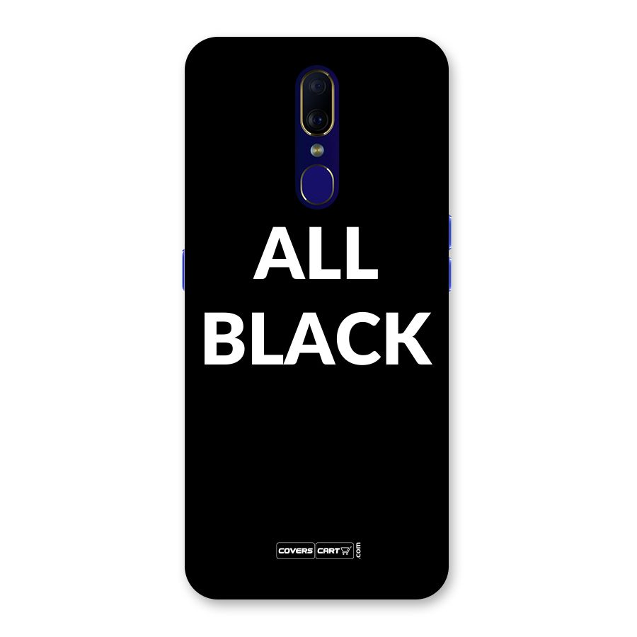 Raftaar All Black Back Case for Oppo A9