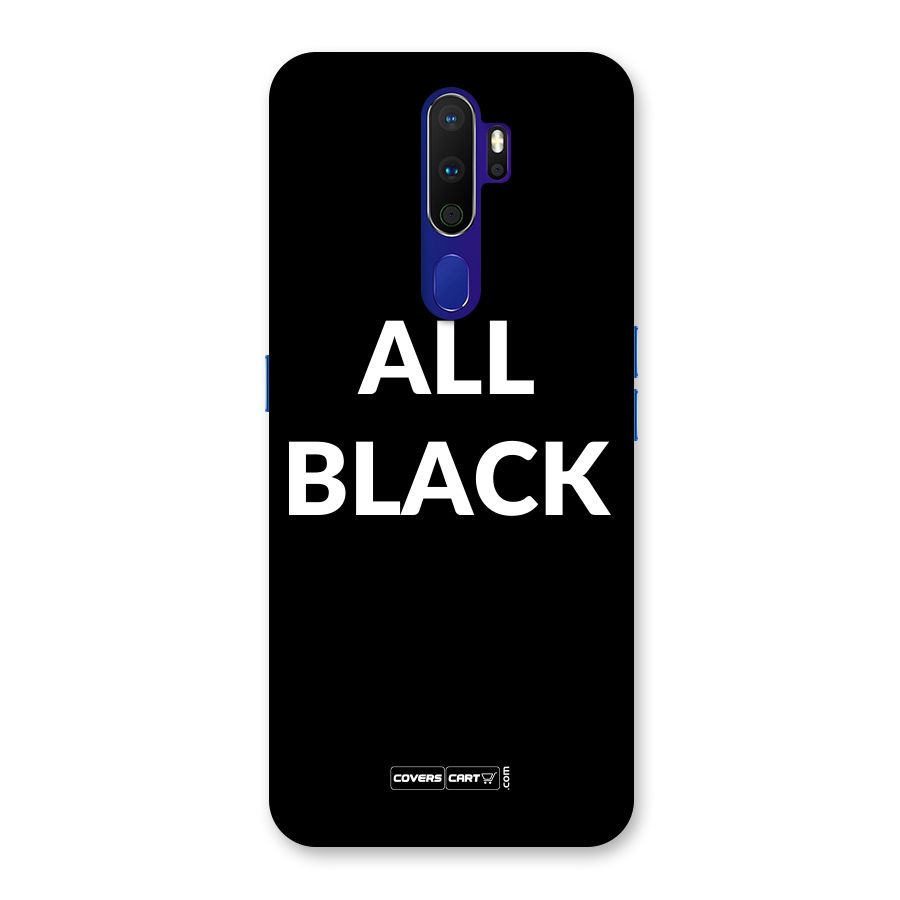 Raftaar All Black Back Case for Oppo A9 (2020)