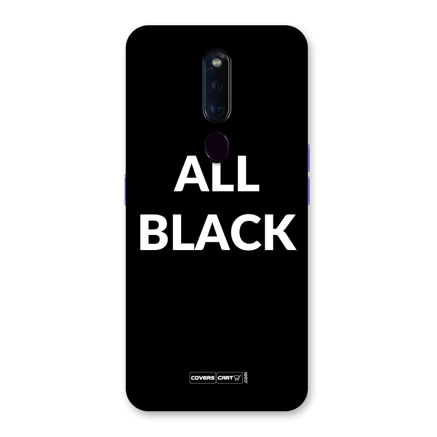 Raftaar All Black Back Case for Oppo F11 Pro